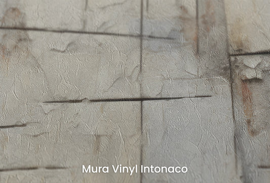Zbliżenie na artystyczną fototapetę o nazwie Abstract Plaster na podłożu Mura Vinyl Intonaco - struktura tartego tynku.
