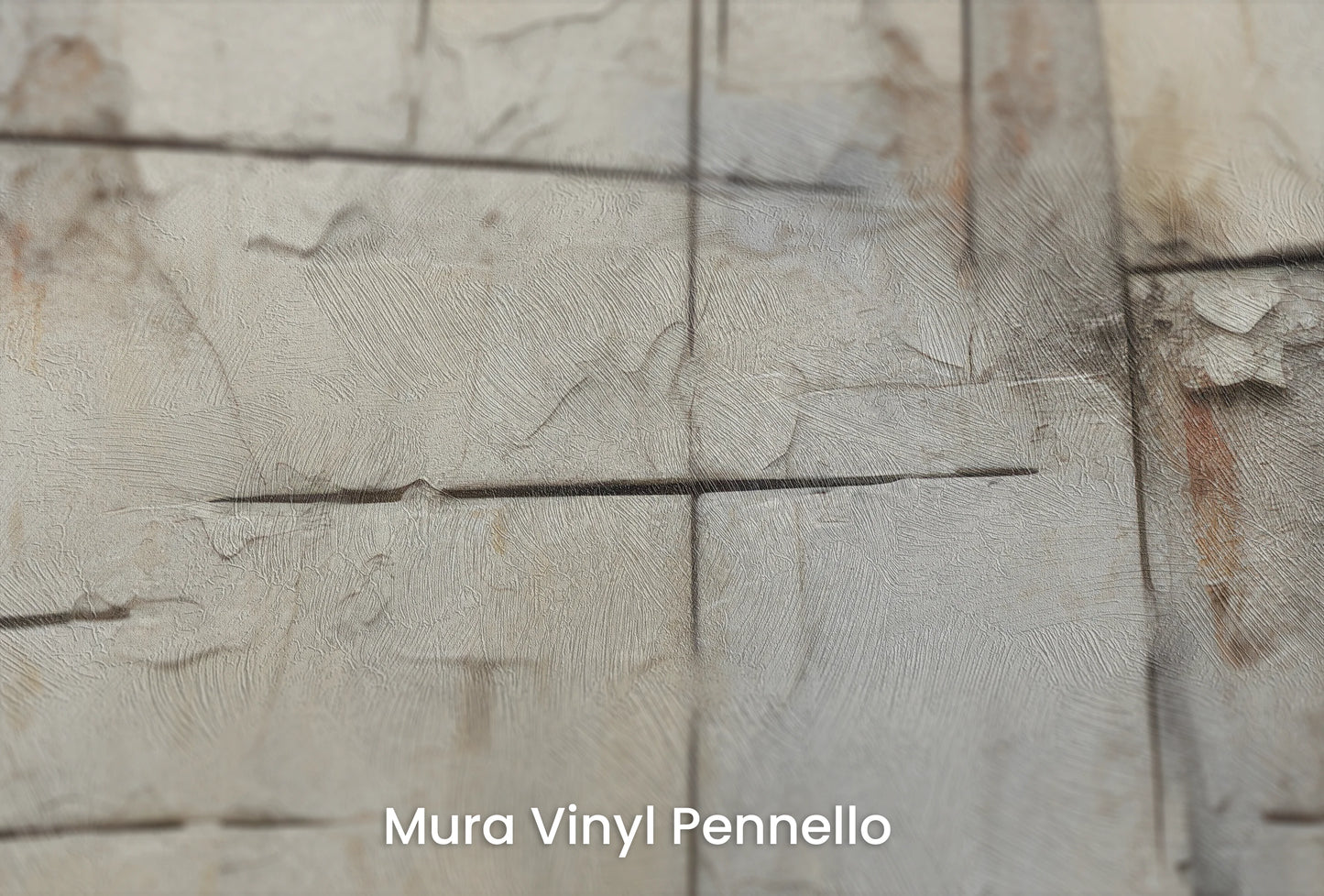 Zbliżenie na artystyczną fototapetę o nazwie Abstract Plaster na podłożu Mura Vinyl Pennello - faktura pociągnięć pędzla malarskiego.