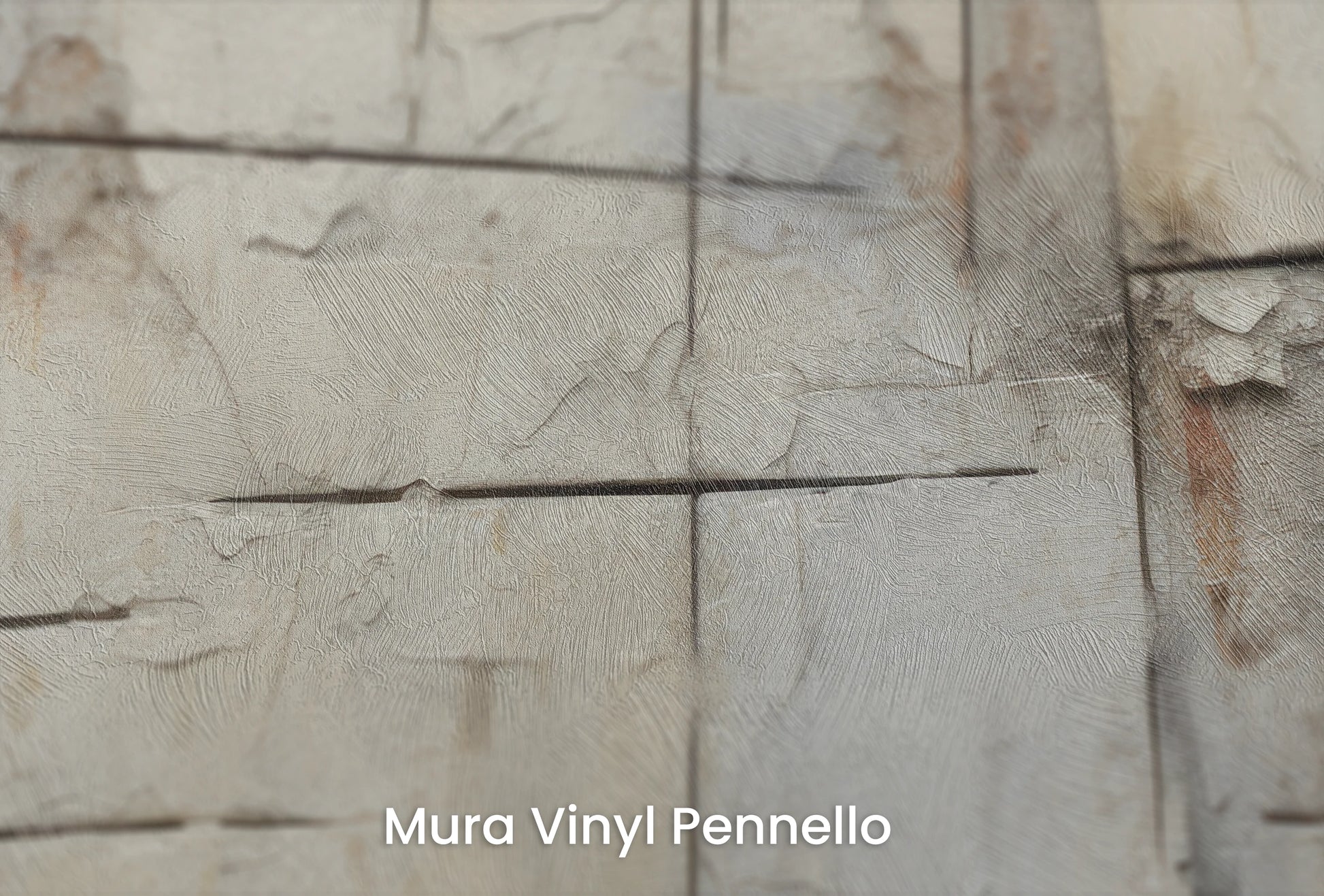 Zbliżenie na artystyczną fototapetę o nazwie Abstract Plaster na podłożu Mura Vinyl Pennello - faktura pociągnięć pędzla malarskiego.