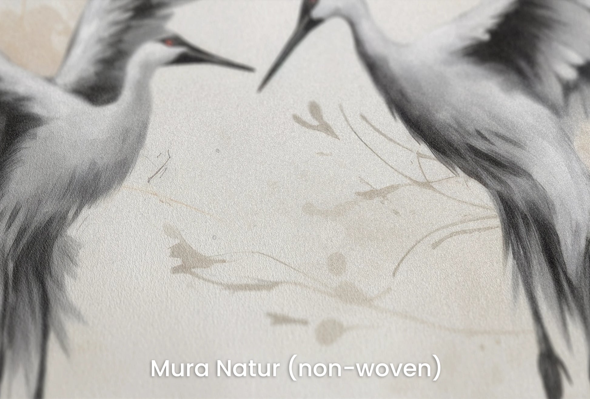 Zbliżenie na artystyczną fototapetę o nazwie Vital Dance na podłożu Mura Natur (non-woven) - naturalne i ekologiczne podłoże.