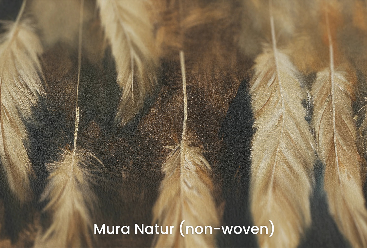 Zbliżenie na artystyczną fototapetę o nazwie Golden Essence na podłożu Mura Natur (non-woven) - naturalne i ekologiczne podłoże.
