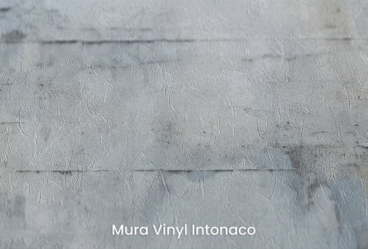 Zbliżenie na artystyczną fototapetę o nazwie Whispering Frost na podłożu Mura Vinyl Intonaco - struktura tartego tynku.