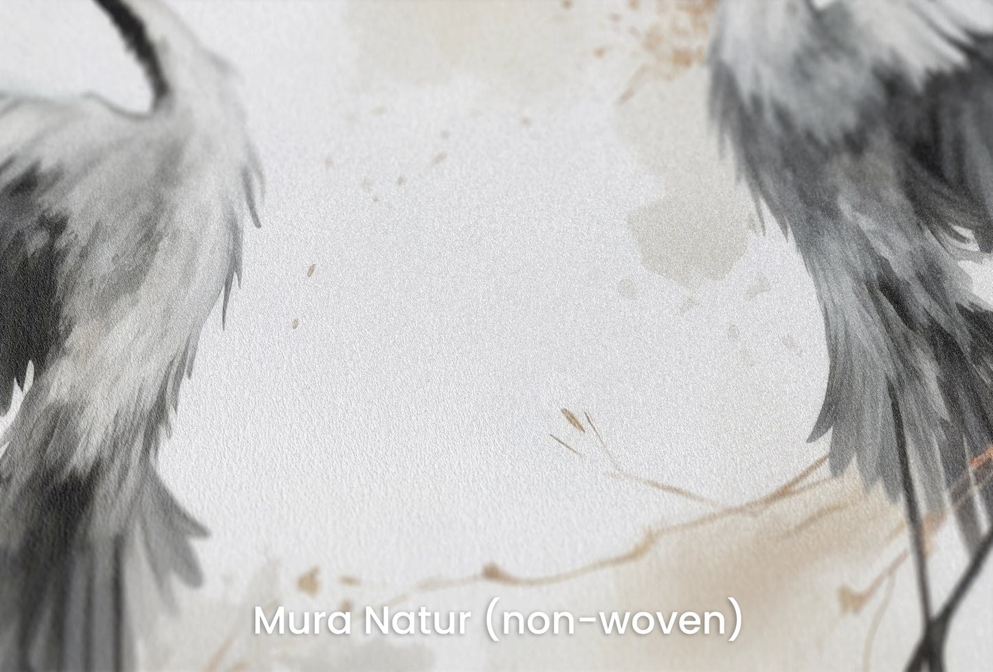 Zbliżenie na artystyczną fototapetę o nazwie Wings of Freedom na podłożu Mura Natur (non-woven) - naturalne i ekologiczne podłoże.