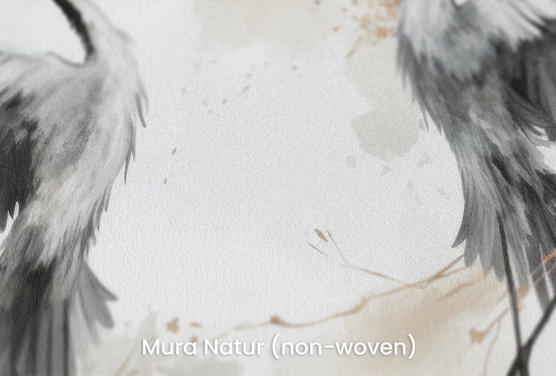 Zbliżenie na artystyczną fototapetę o nazwie Wings of Freedom na podłożu Mura Natur (non-woven) - naturalne i ekologiczne podłoże.