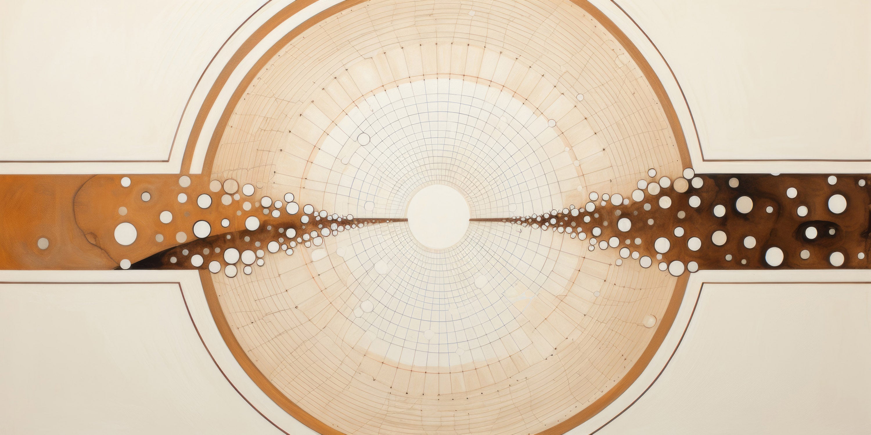 Mustervorschau: Prezentacja całego wzoru fototapety o nazwie COSMIC BRIDGE IN WOODSY SPHERES