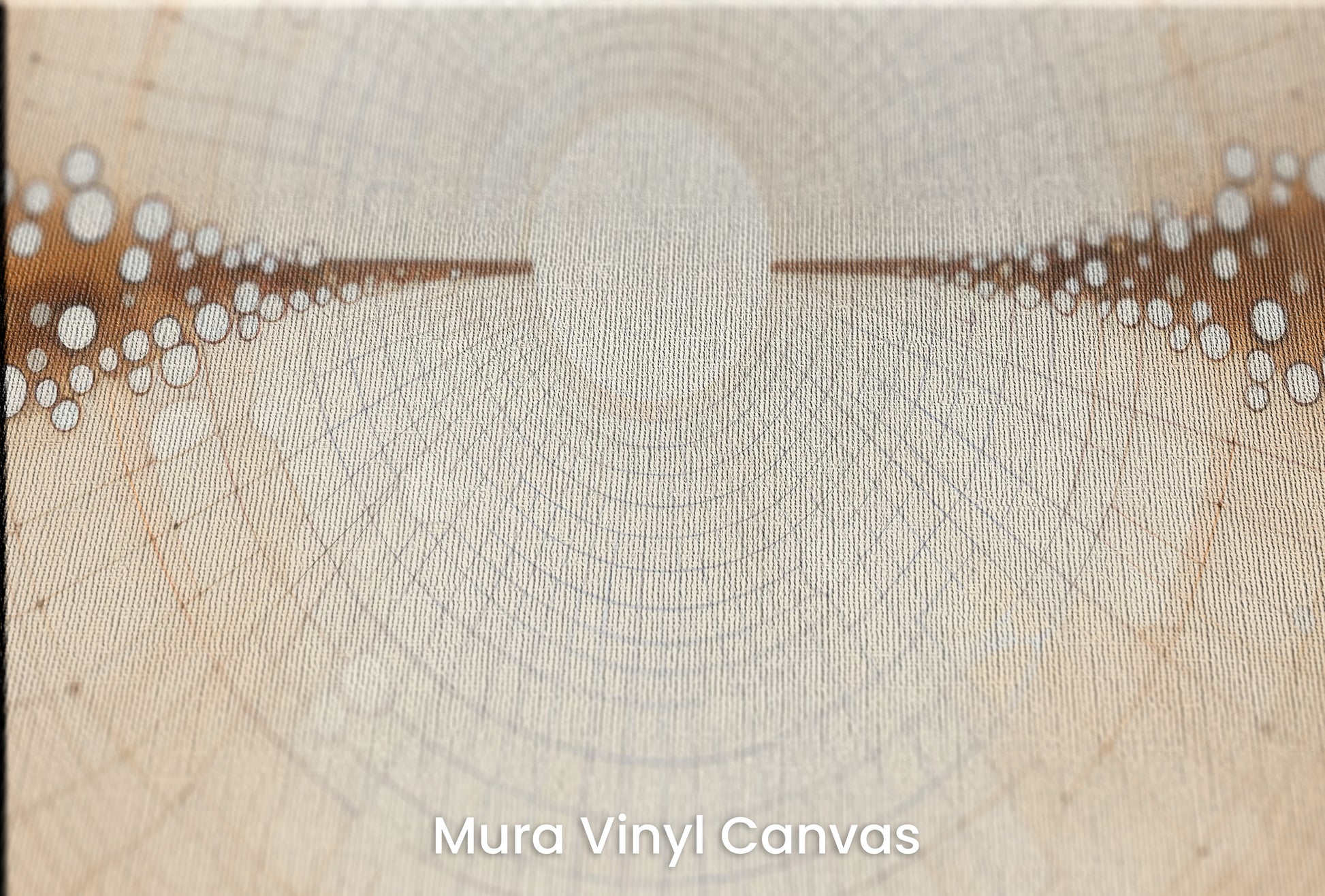 Zbliżenie na artystyczną fototapetę o nazwie COSMIC BRIDGE IN WOODSY SPHERES na podłożu Mura Vinyl Canvas - faktura naturalnego płótna.