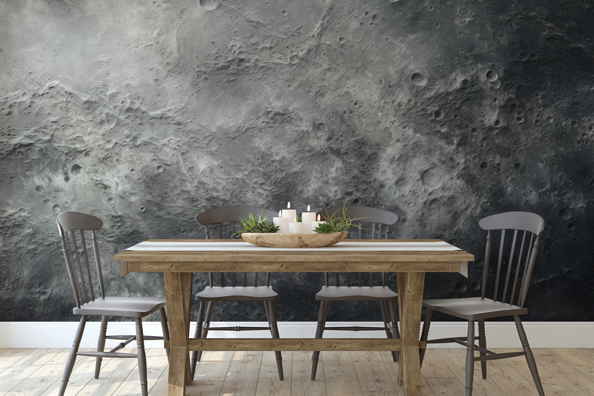 Fototapeta malowana o nazwie Mercury's Texture pokazana w aranżacji wnętrza.