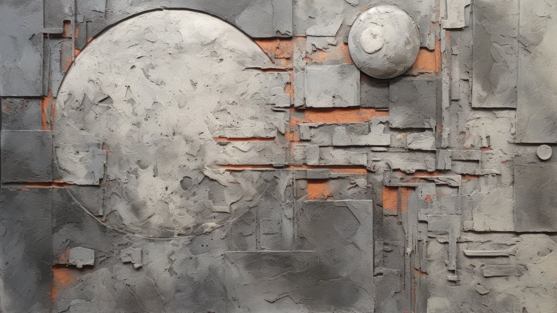 Prezentacja całego wzoru fototapety o nazwie Lunar Concrete