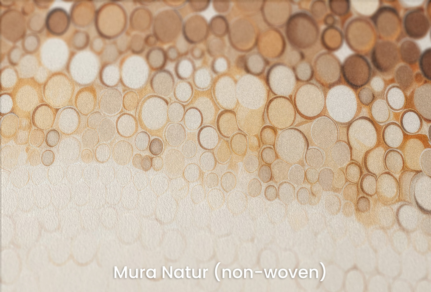 Zbliżenie na artystyczną fototapetę o nazwie AMBER BUBBLES CASCADE na podłożu Mura Natur (non-woven) - naturalne i ekologiczne podłoże.
