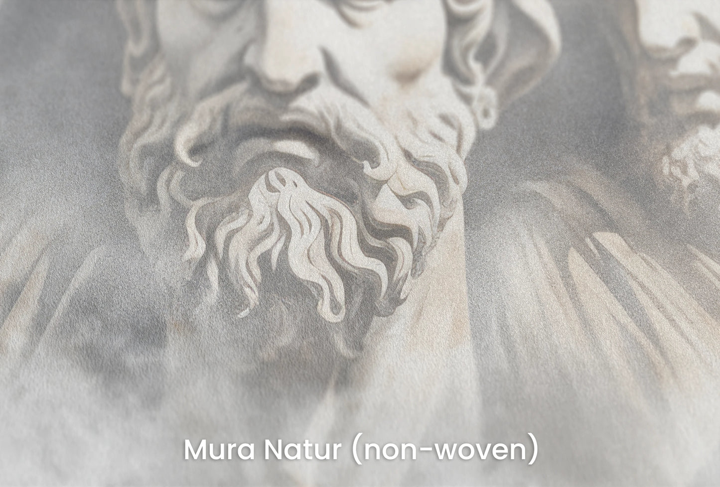 Zbliżenie na artystyczną fototapetę o nazwie Gaze of the Ages na podłożu Mura Natur (non-woven) - naturalne i ekologiczne podłoże.