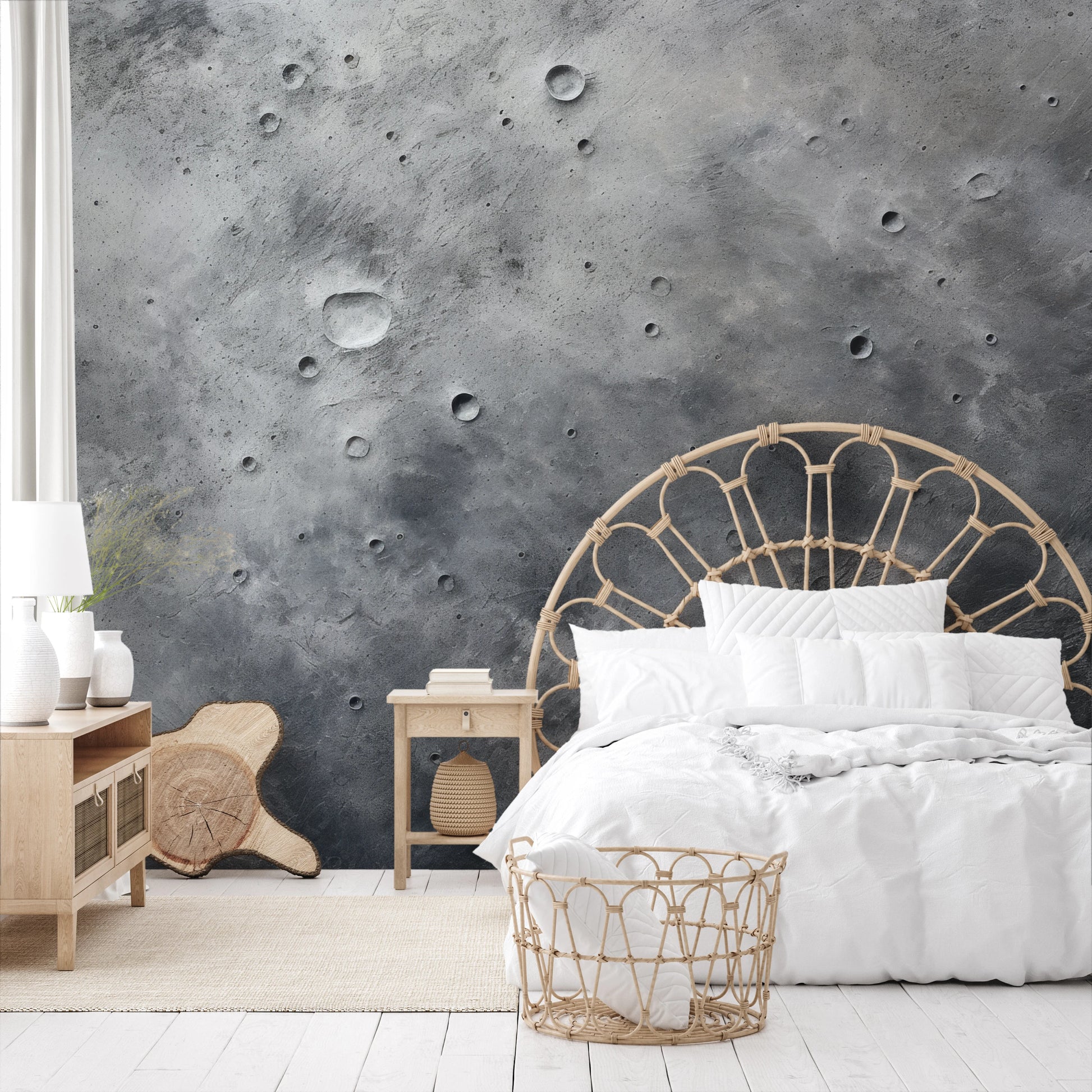 Wzór fototapety o nazwie Pluto's Mystery pokazanej w kontekście pomieszczenia.