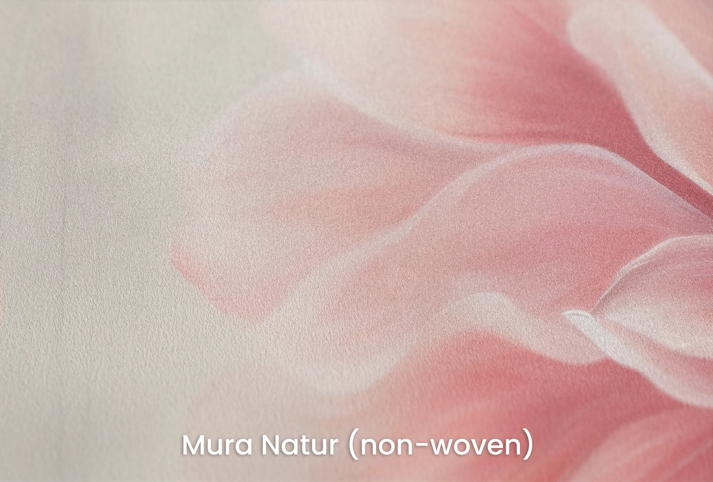 Zbliżenie na artystyczną fototapetę o nazwie Coral Petal na podłożu Mura Natur (non-woven) - naturalne i ekologiczne podłoże.