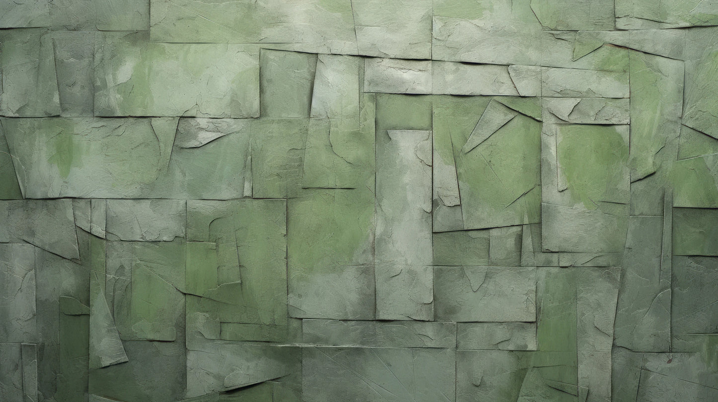 Prezentacja całego wzoru fototapety o nazwie Sage Brushstrokes
