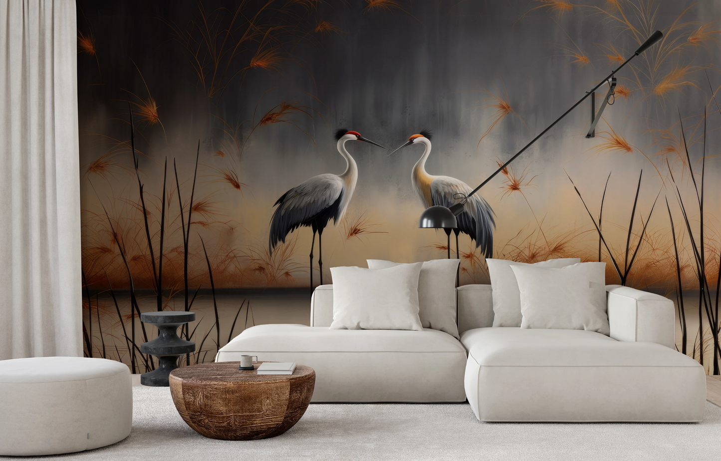 Fototapeta malowana o nazwie Dusk Serenity pokazana w aranżacji wnętrza.