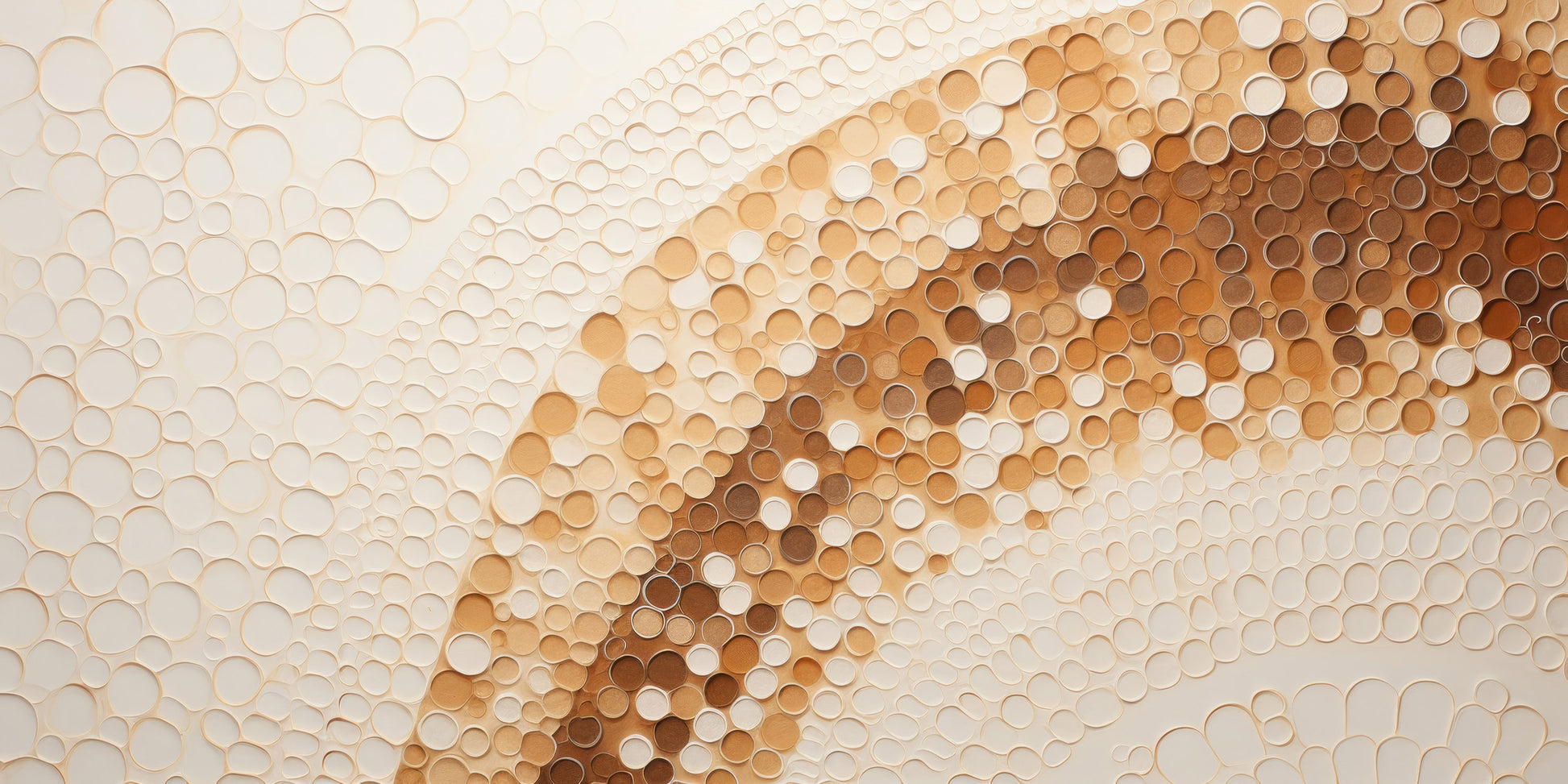 Prezentacja całego wzoru fototapety o nazwie GOLDEN BUBBLE SWARM