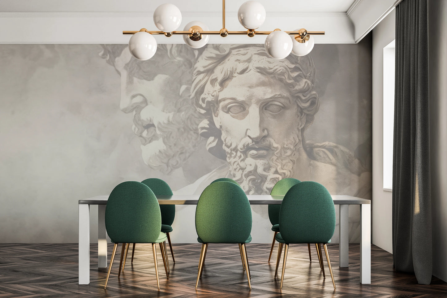 Fototapeta malowana o nazwie Marble Discourse pokazana w aranżacji wnętrza.