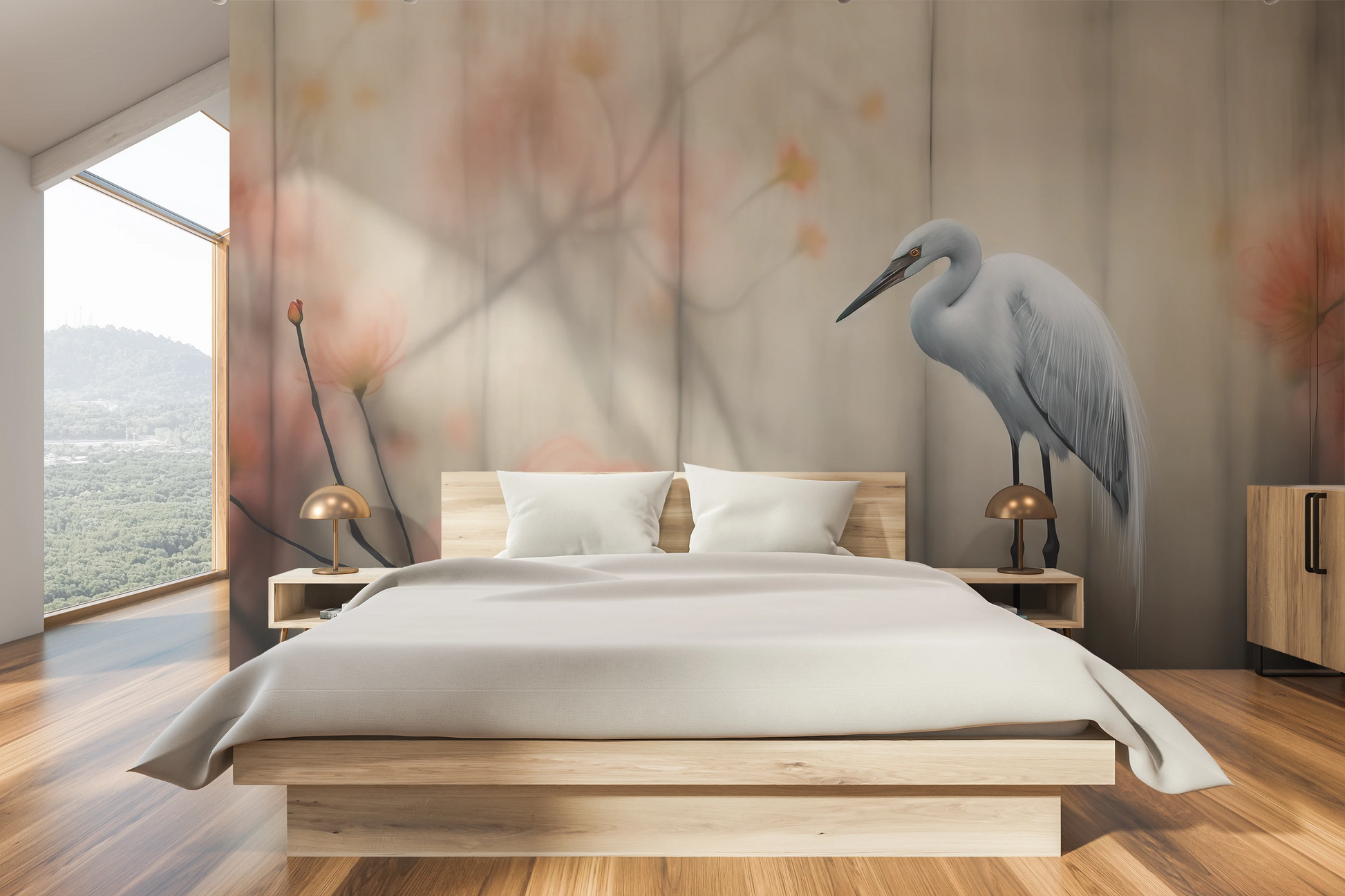 Fototapeta o nazwie Solitary Heron użyta w aranzacji wnętrza.