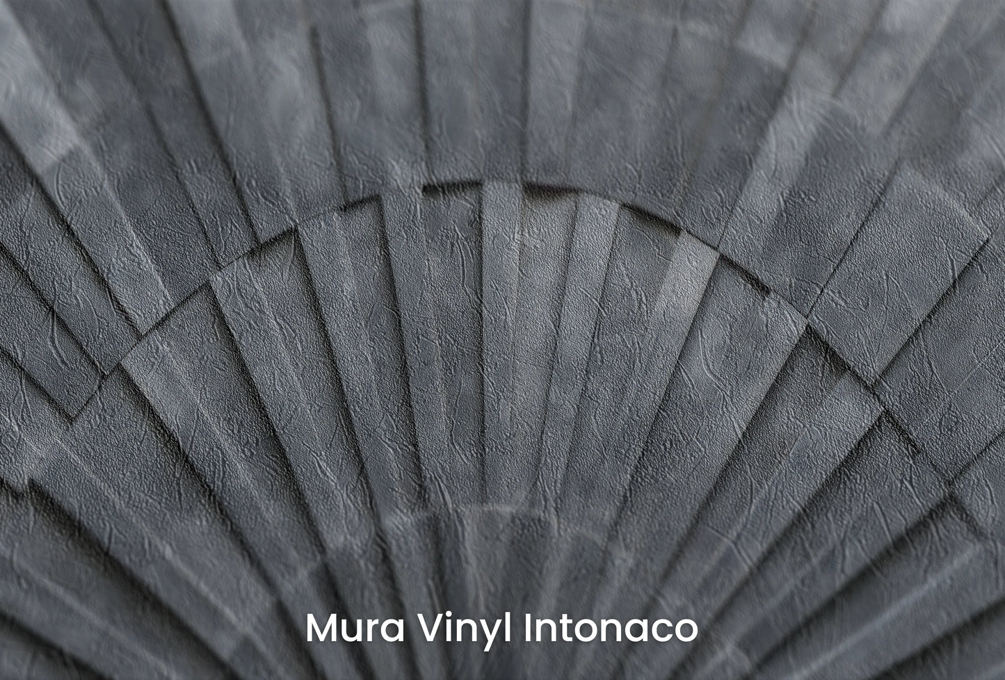 Zbliżenie na artystyczną fototapetę o nazwie Radial Echo na podłożu Mura Vinyl Intonaco - struktura tartego tynku.
