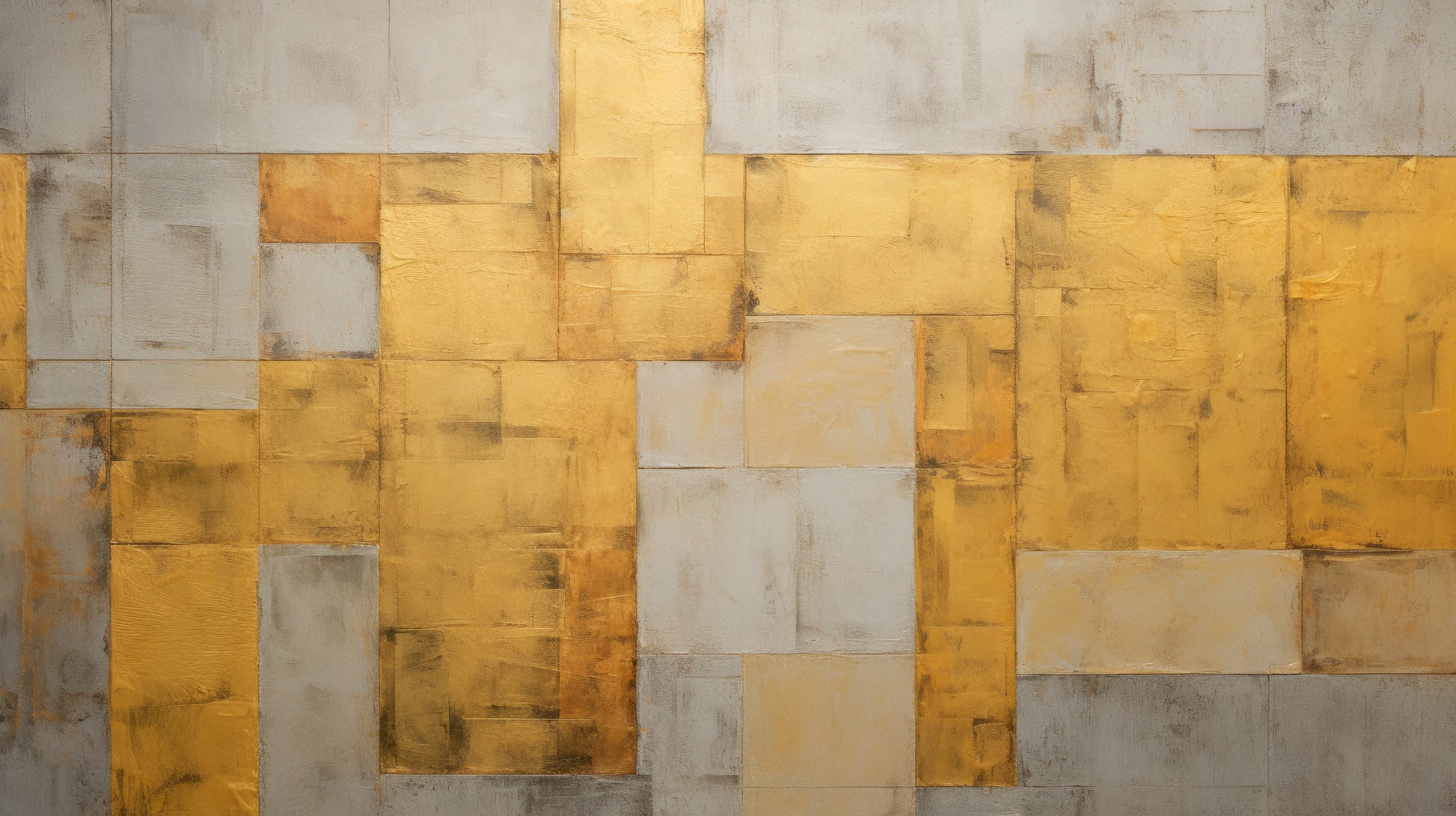 Prezentacja całego wzoru fototapety o nazwie Gilded Blocks