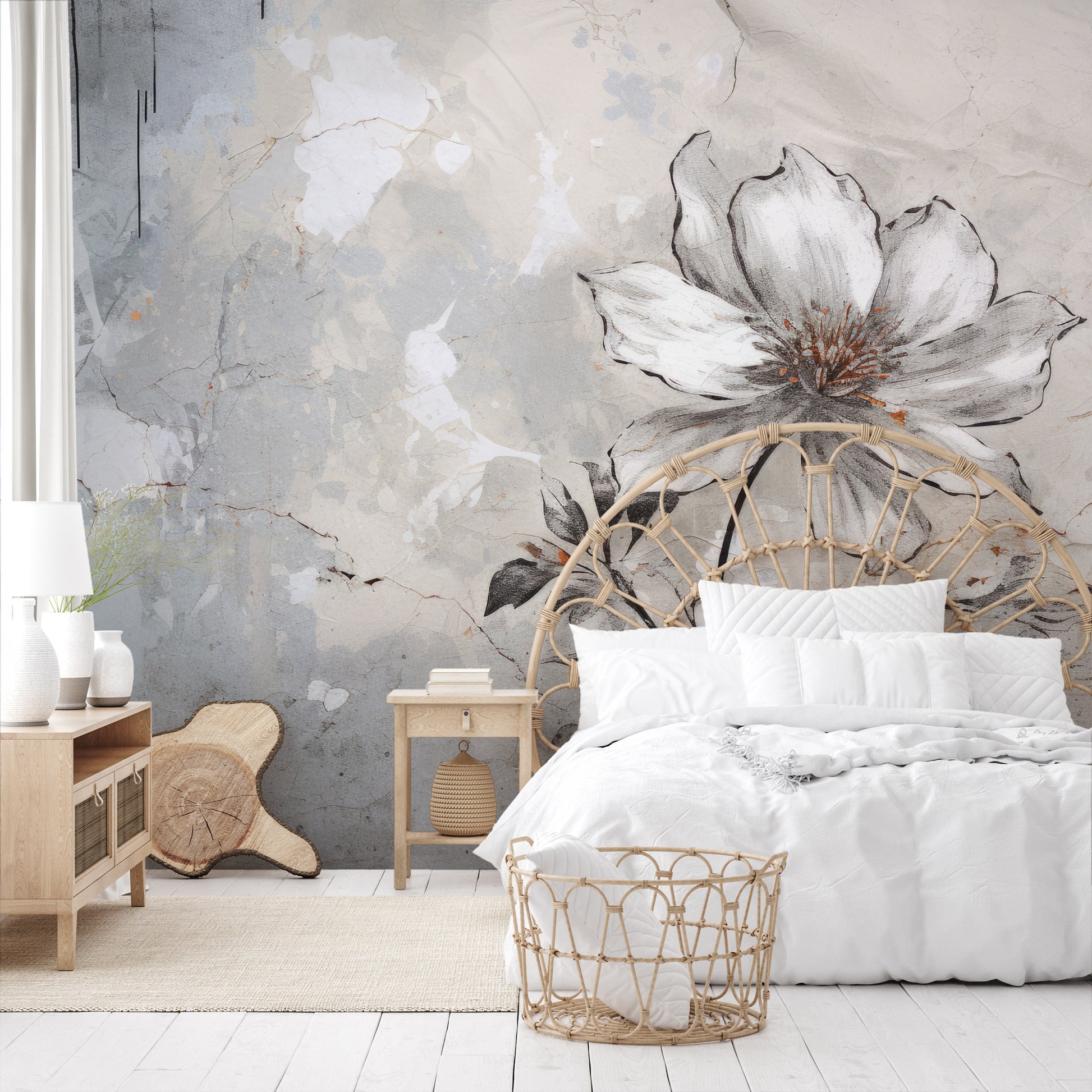 Fototapeta o nazwie INDUSTRIAL FLOWER ELEGANCE użyta w aranzacji wnętrza.