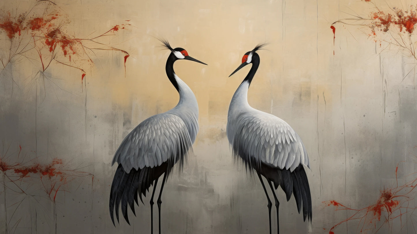 Prezentacja całego wzoru fototapety o nazwie Crimson Echo