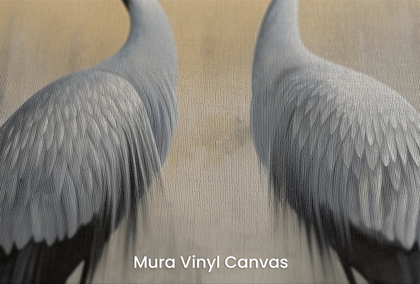 Zbliżenie na artystyczną fototapetę o nazwie Crimson Echo na podłożu Mura Vinyl Canvas - faktura naturalnego płótna.