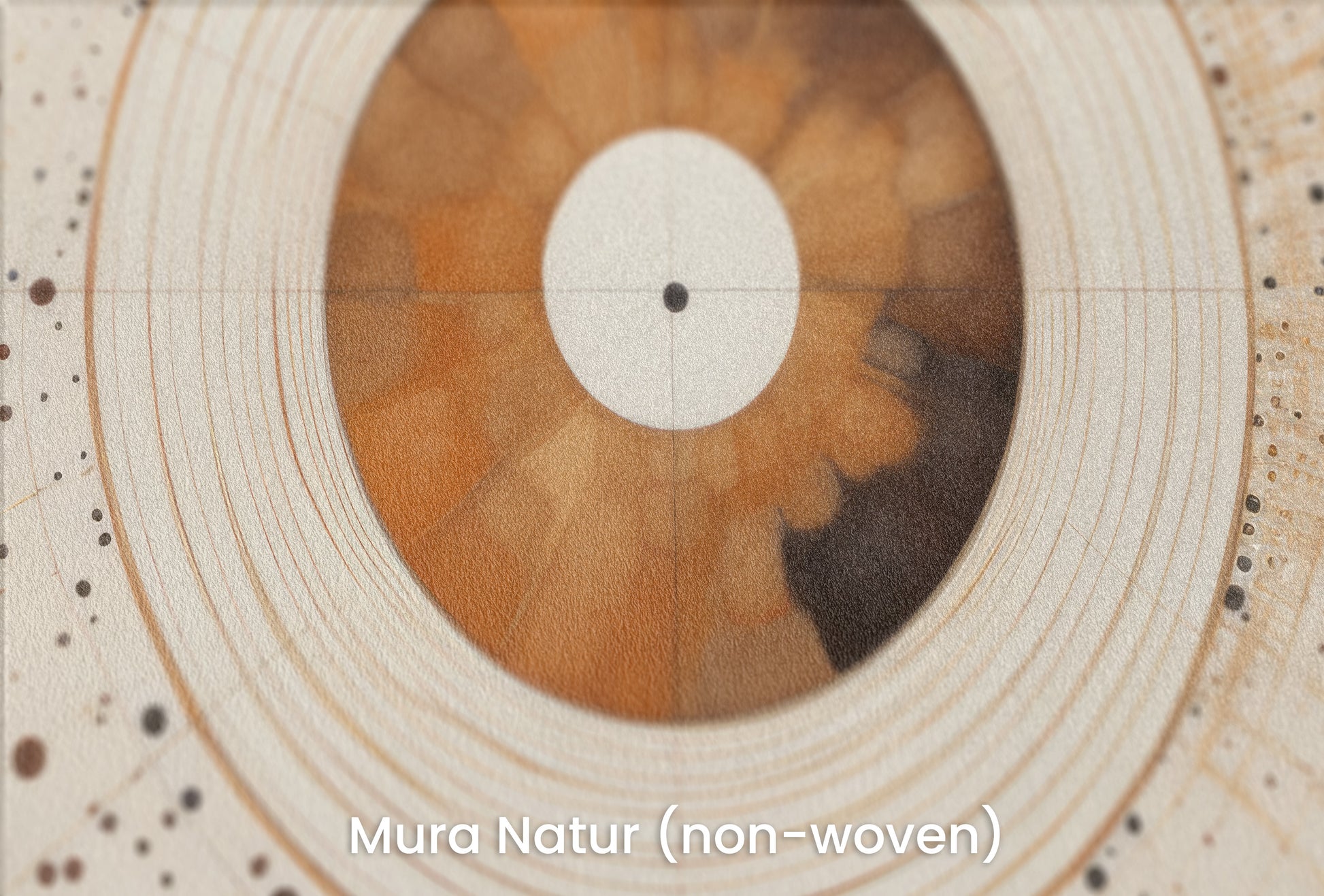 Zbliżenie na artystyczną fototapetę o nazwie SOLAR ECHO IN WARM NEUTRALS na podłożu Mura Natur (non-woven) - naturalne i ekologiczne podłoże.