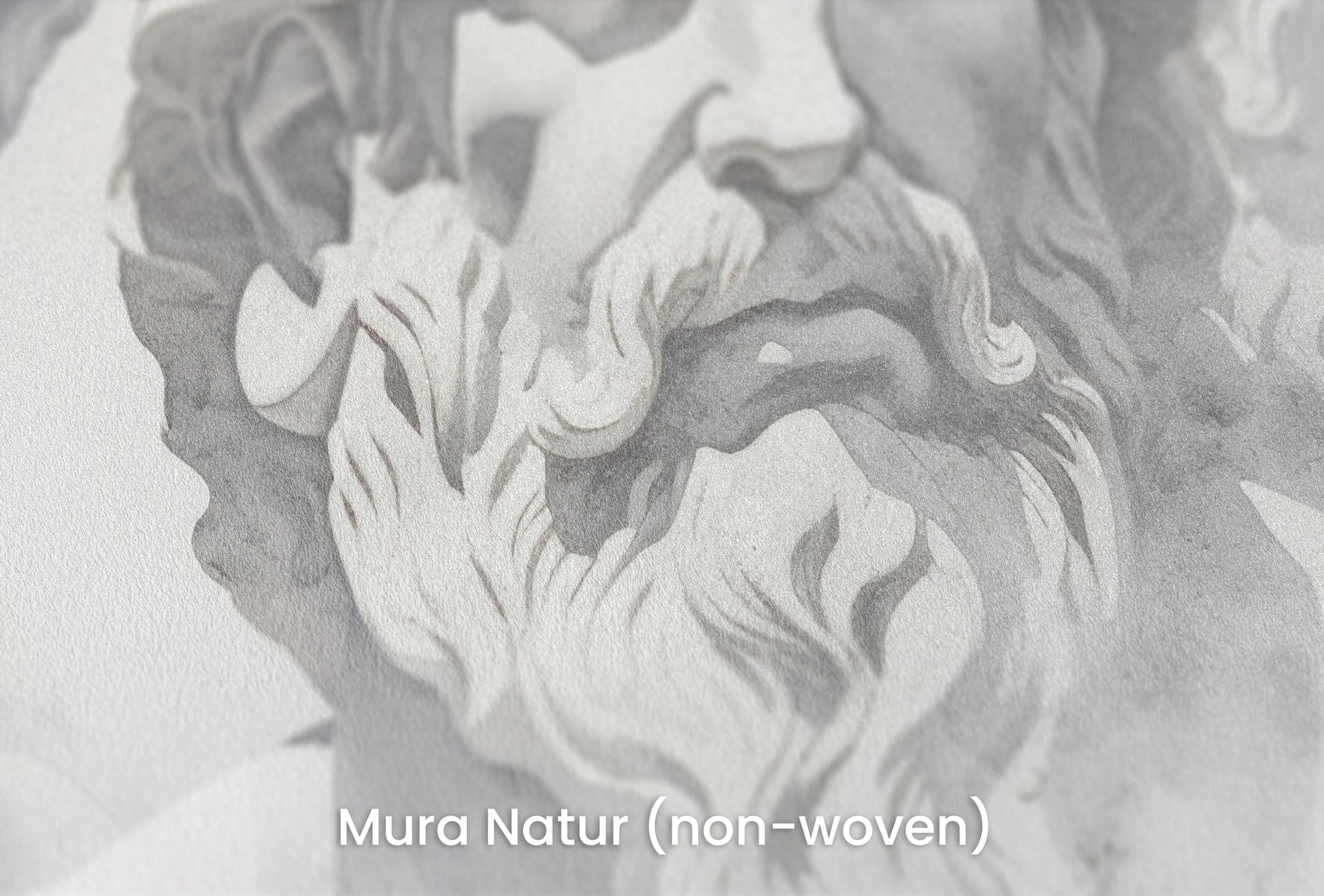 Zbliżenie na artystyczną fototapetę o nazwie Dialogues of Antiquity na podłożu Mura Natur (non-woven) - naturalne i ekologiczne podłoże.