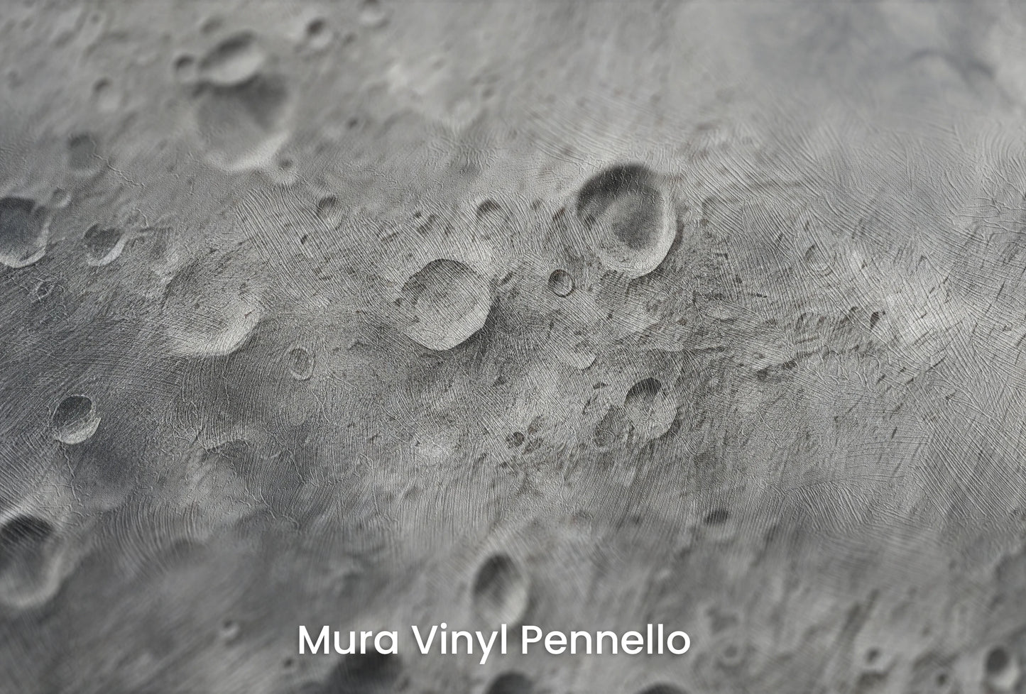 Zbliżenie na artystyczną fototapetę o nazwie Moon's Monochrome 2 na podłożu Mura Vinyl Pennello - faktura pociągnięć pędzla malarskiego.