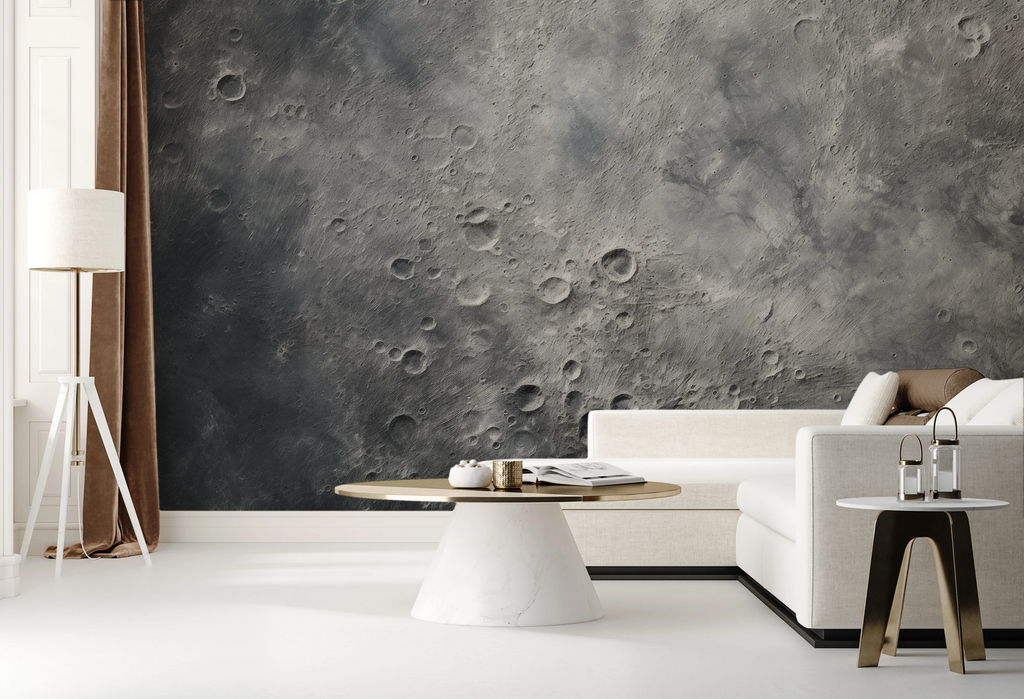 Fototapeta o nazwie Moon's Monochrome 2 użyta w aranzacji wnętrza.