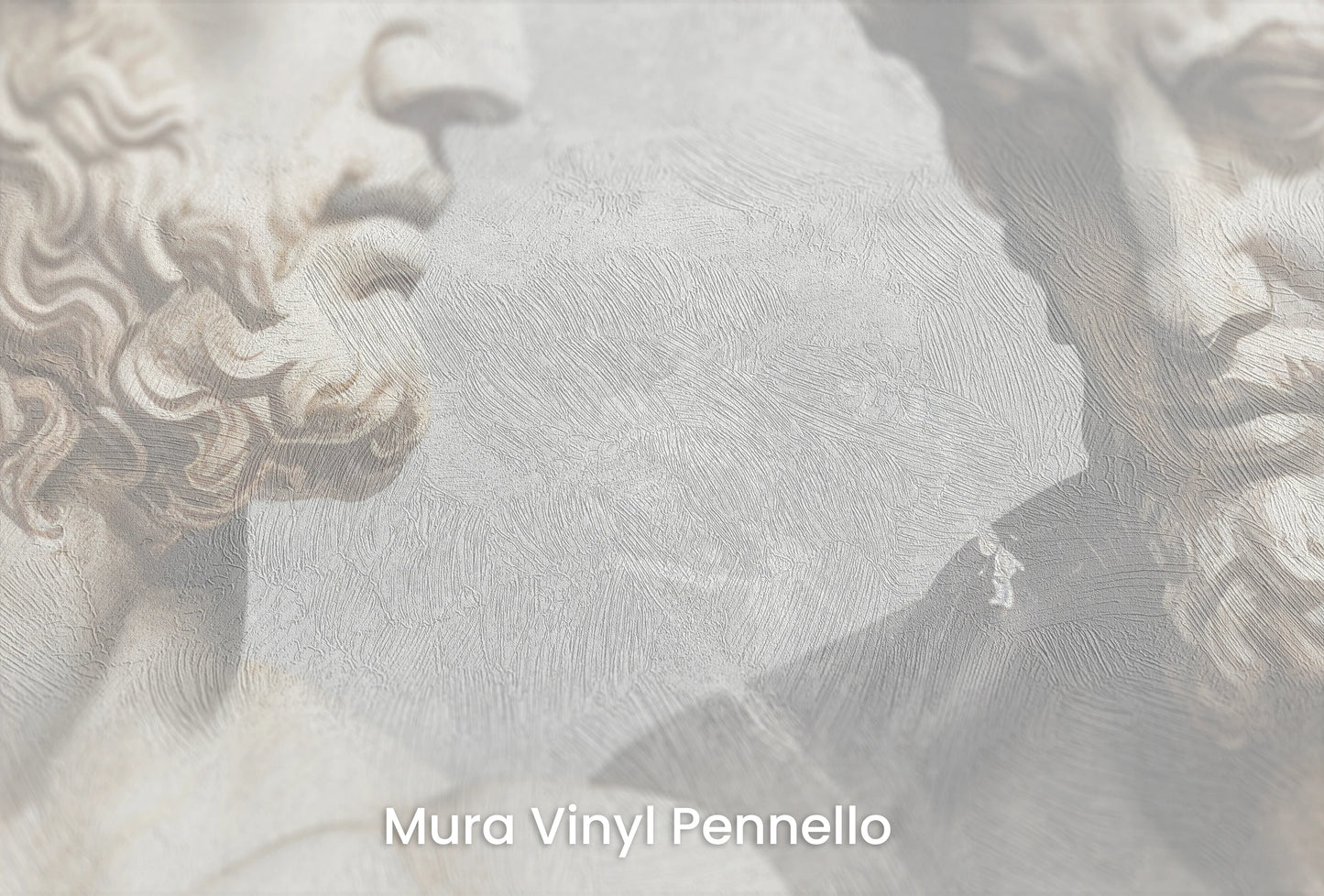 Zbliżenie na artystyczną fototapetę o nazwie Majesty of Thought na podłożu Mura Vinyl Pennello - faktura pociągnięć pędzla malarskiego.
