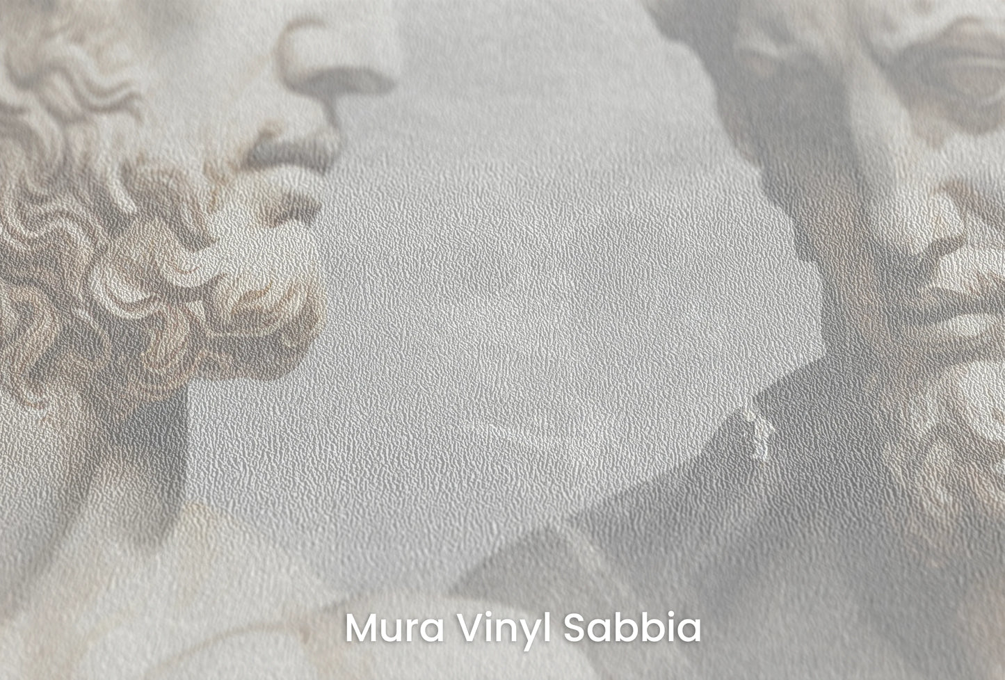 Zbliżenie na artystyczną fototapetę o nazwie Majesty of Thought na podłożu Mura Vinyl Sabbia struktura grubego ziarna piasku.