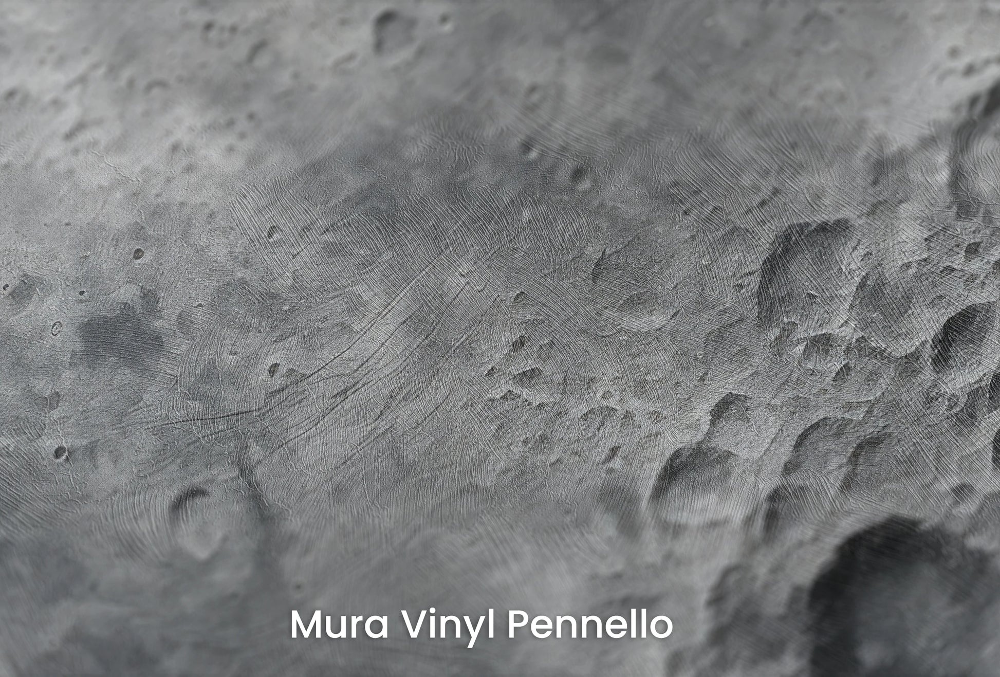 Zbliżenie na artystyczną fototapetę o nazwie Lunar Detail na podłożu Mura Vinyl Pennello - faktura pociągnięć pędzla malarskiego.