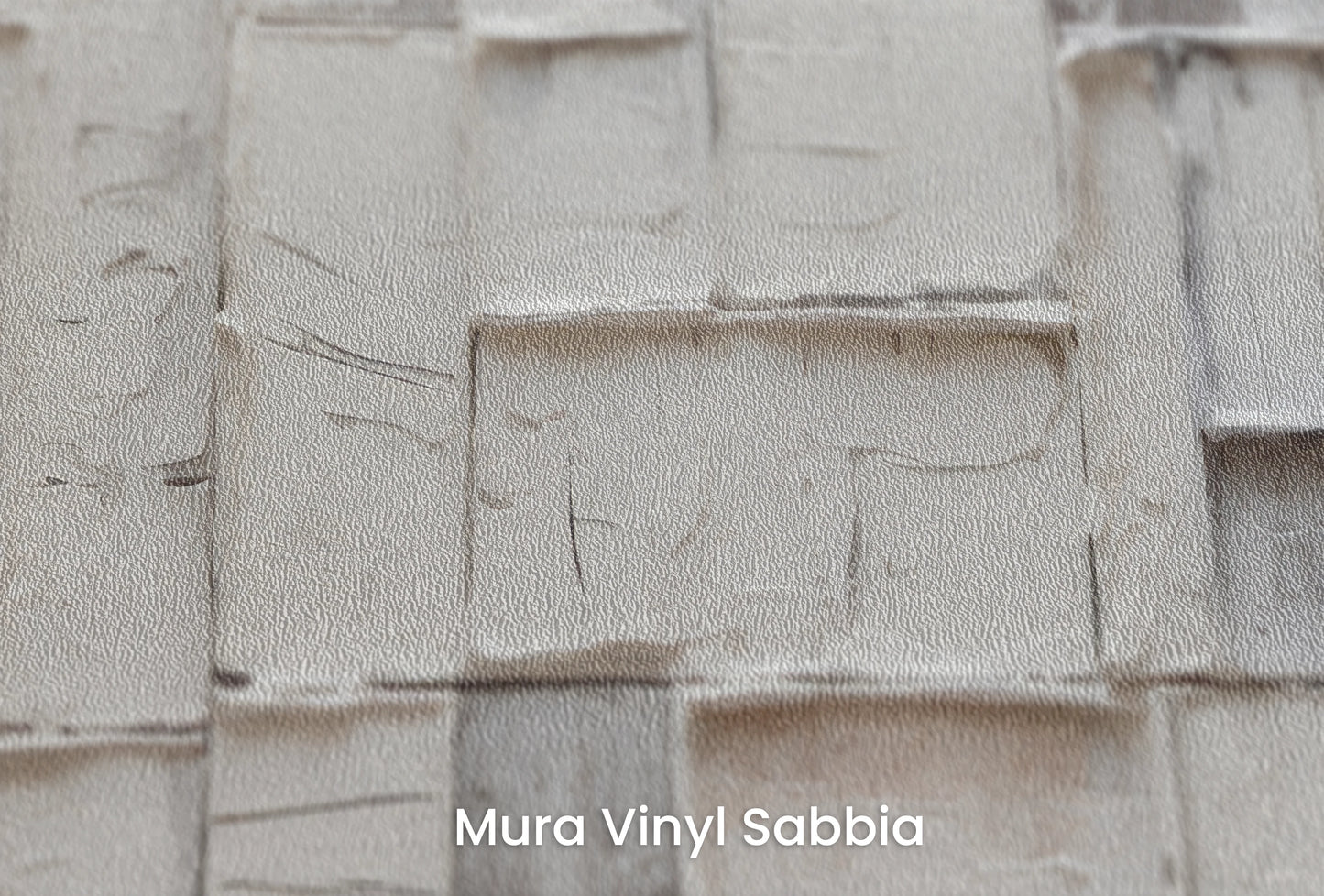 Zbliżenie na artystyczną fototapetę o nazwie Plaster Elegance na podłożu Mura Vinyl Sabbia struktura grubego ziarna piasku.