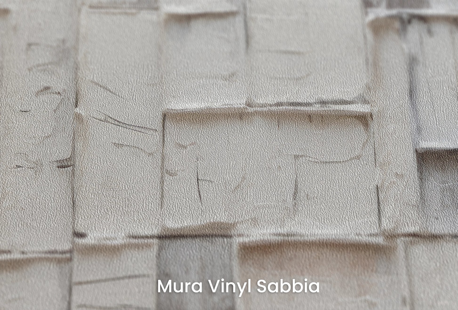 Zbliżenie na artystyczną fototapetę o nazwie Plaster Elegance na podłożu Mura Vinyl Sabbia struktura grubego ziarna piasku.