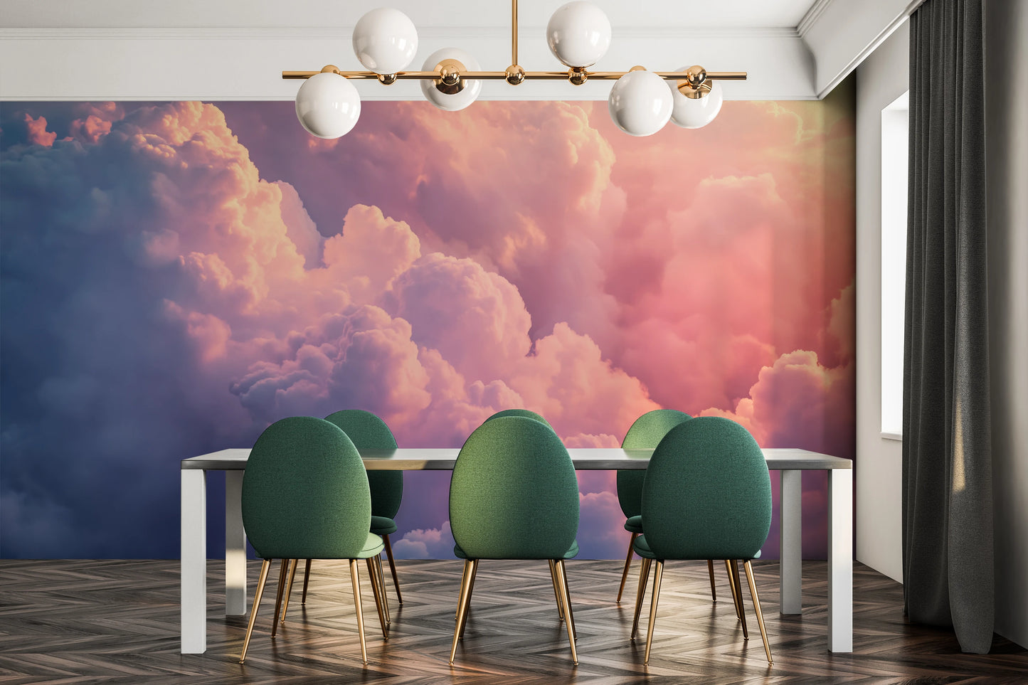 Fototapeta malowana o nazwie Dream in Pink pokazana w aranżacji wnętrza.