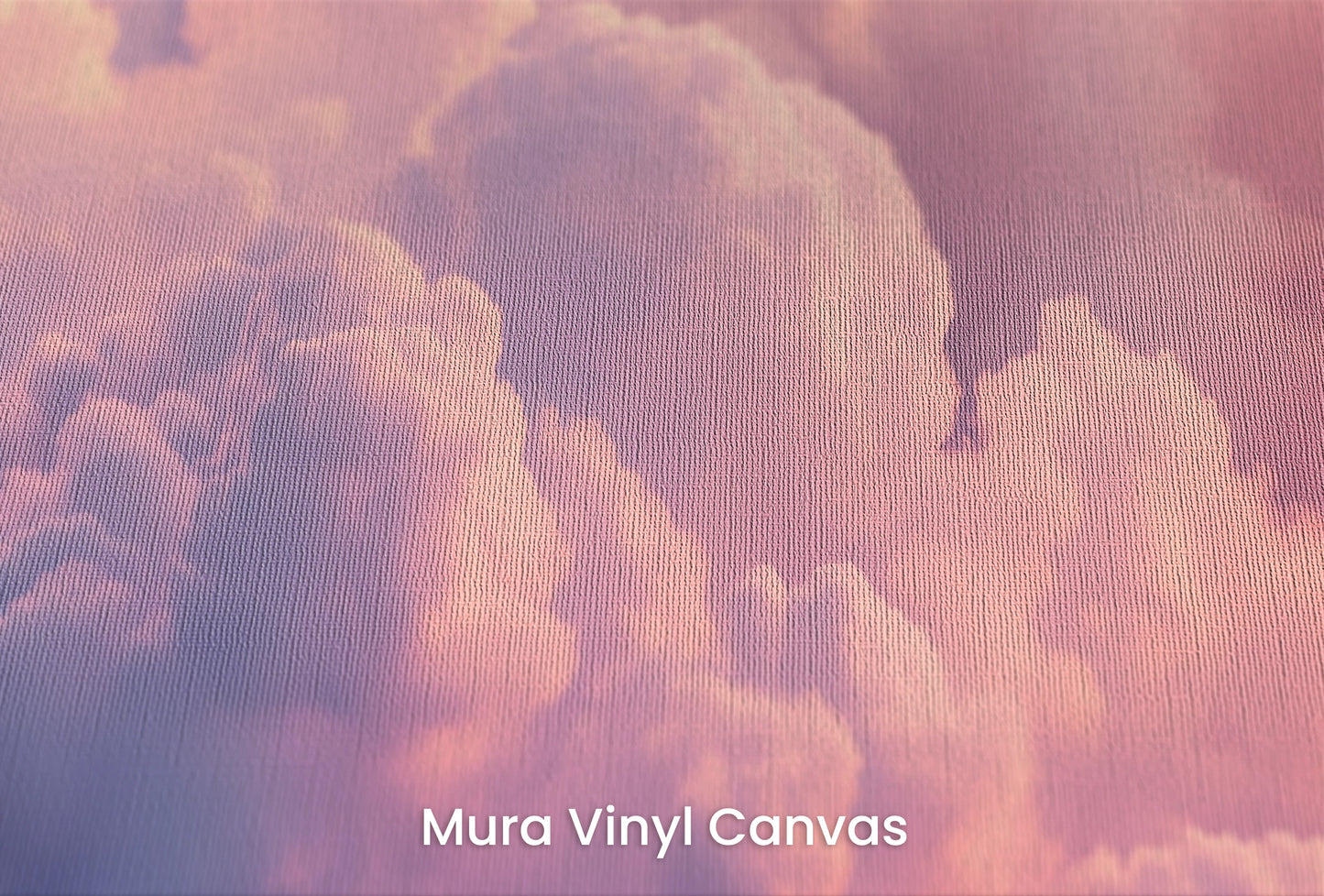 Zbliżenie na artystyczną fototapetę o nazwie Dream in Pink na podłożu Mura Vinyl Canvas - faktura naturalnego płótna.