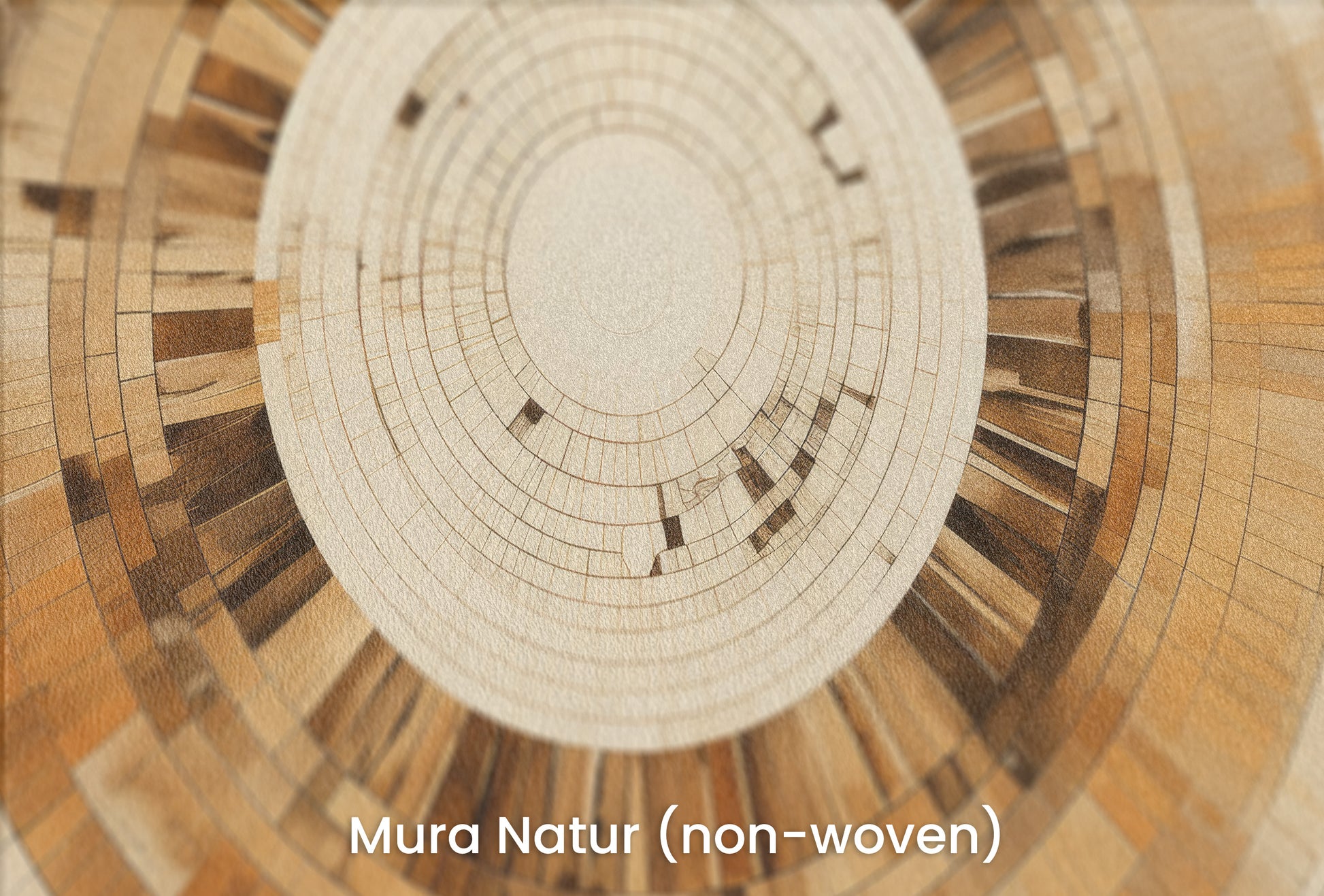Zbliżenie na artystyczną fototapetę o nazwie ARCHITECTURAL ORBITAL DESIGN na podłożu Mura Natur (non-woven) - naturalne i ekologiczne podłoże.