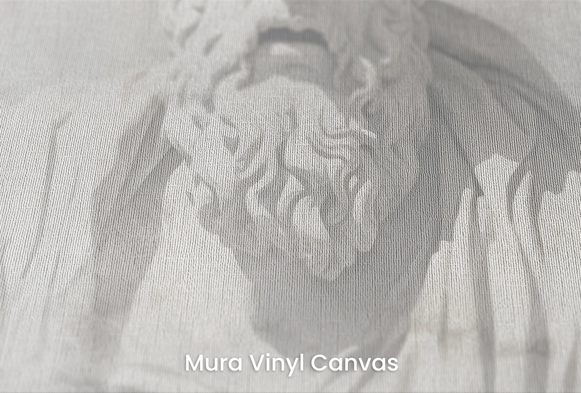 Zbliżenie na artystyczną fototapetę o nazwie Grecian Introspection na podłożu Mura Vinyl Canvas - faktura naturalnego płótna.