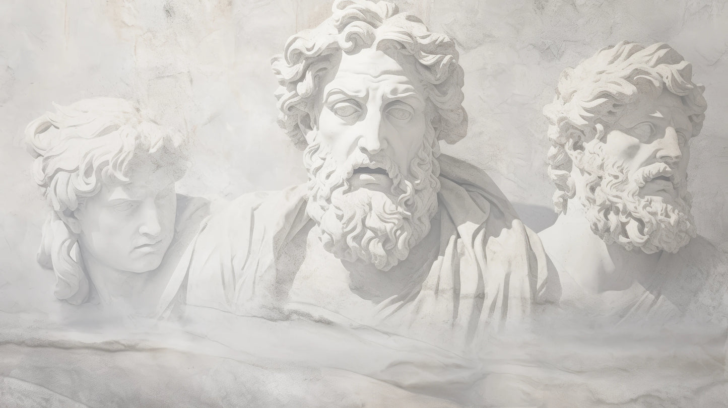 Prezentacja całego wzoru fototapety o nazwie Grecian Introspection
