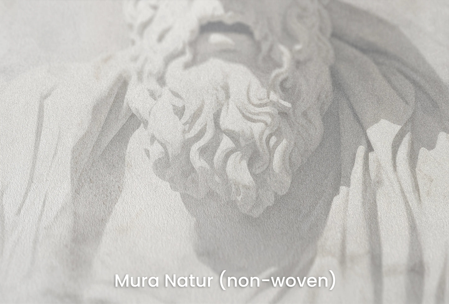 Zbliżenie na artystyczną fototapetę o nazwie Grecian Introspection na podłożu Mura Natur (non-woven) - naturalne i ekologiczne podłoże.