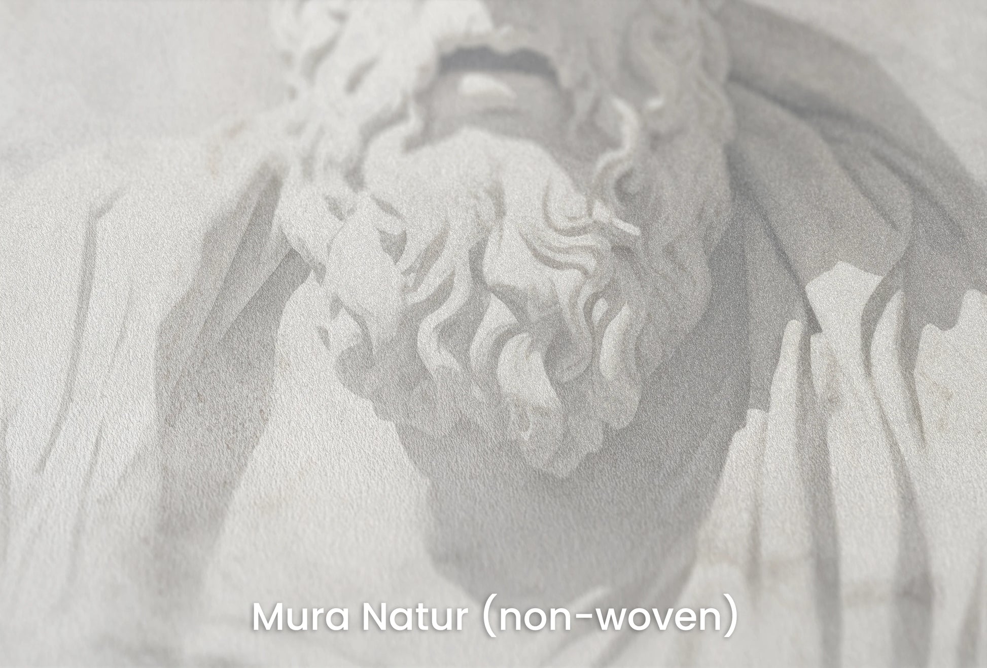 Zbliżenie na artystyczną fototapetę o nazwie Grecian Introspection na podłożu Mura Natur (non-woven) - naturalne i ekologiczne podłoże.
