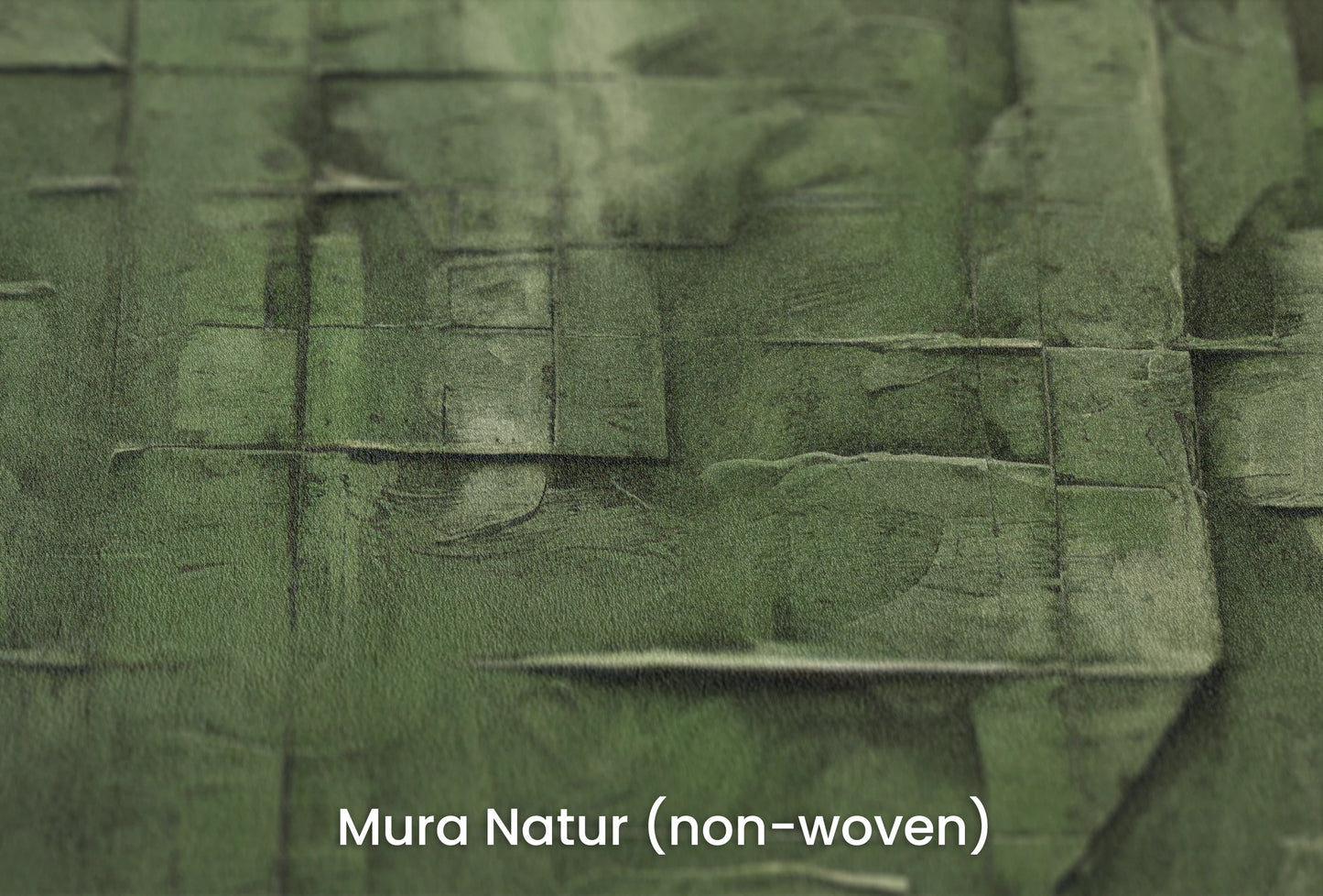 Zbliżenie na artystyczną fototapetę o nazwie Emerald Mosaic na podłożu Mura Natur (non-woven) - naturalne i ekologiczne podłoże.