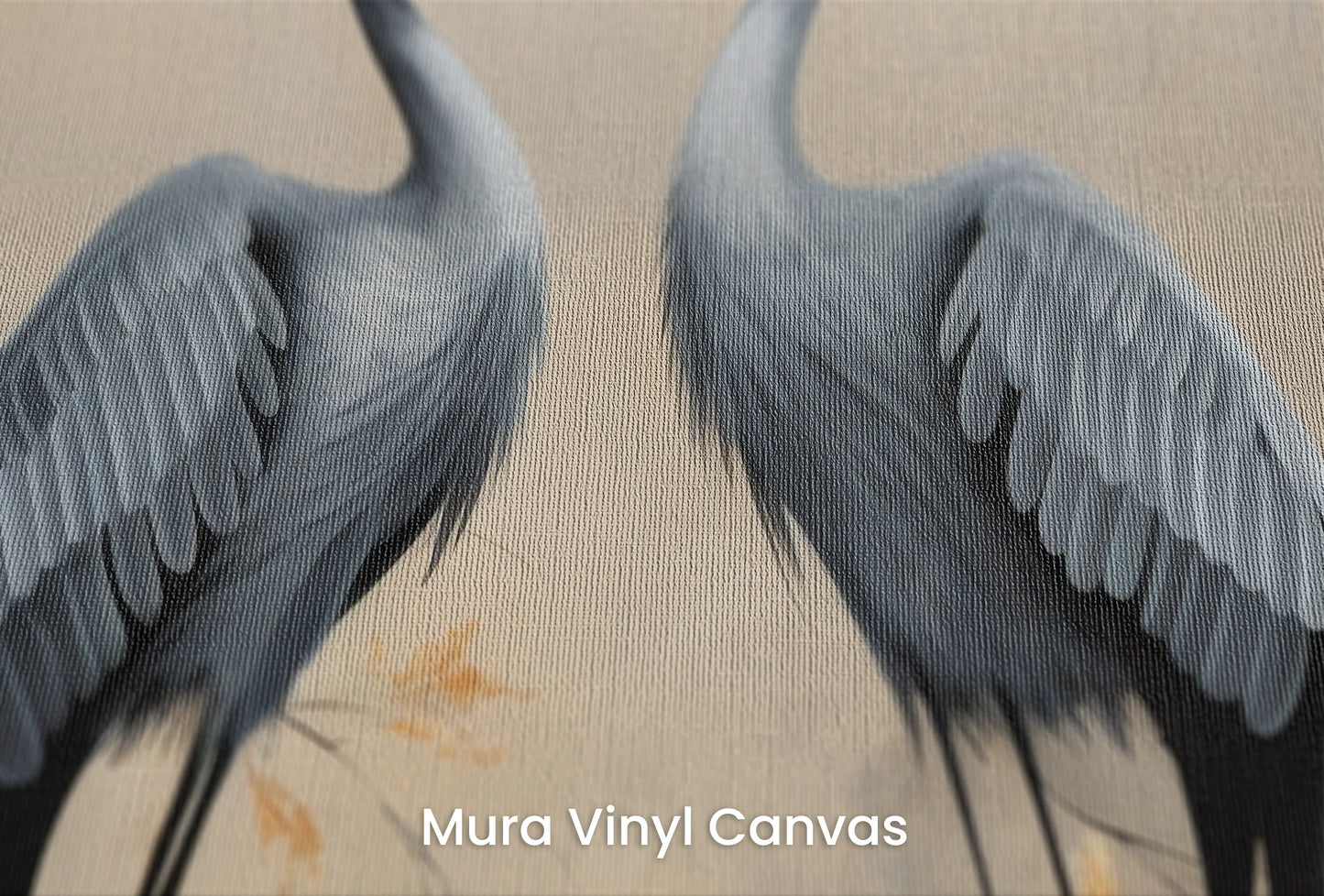 Zbliżenie na artystyczną fototapetę o nazwie Autumn Whispers na podłożu Mura Vinyl Canvas - faktura naturalnego płótna.