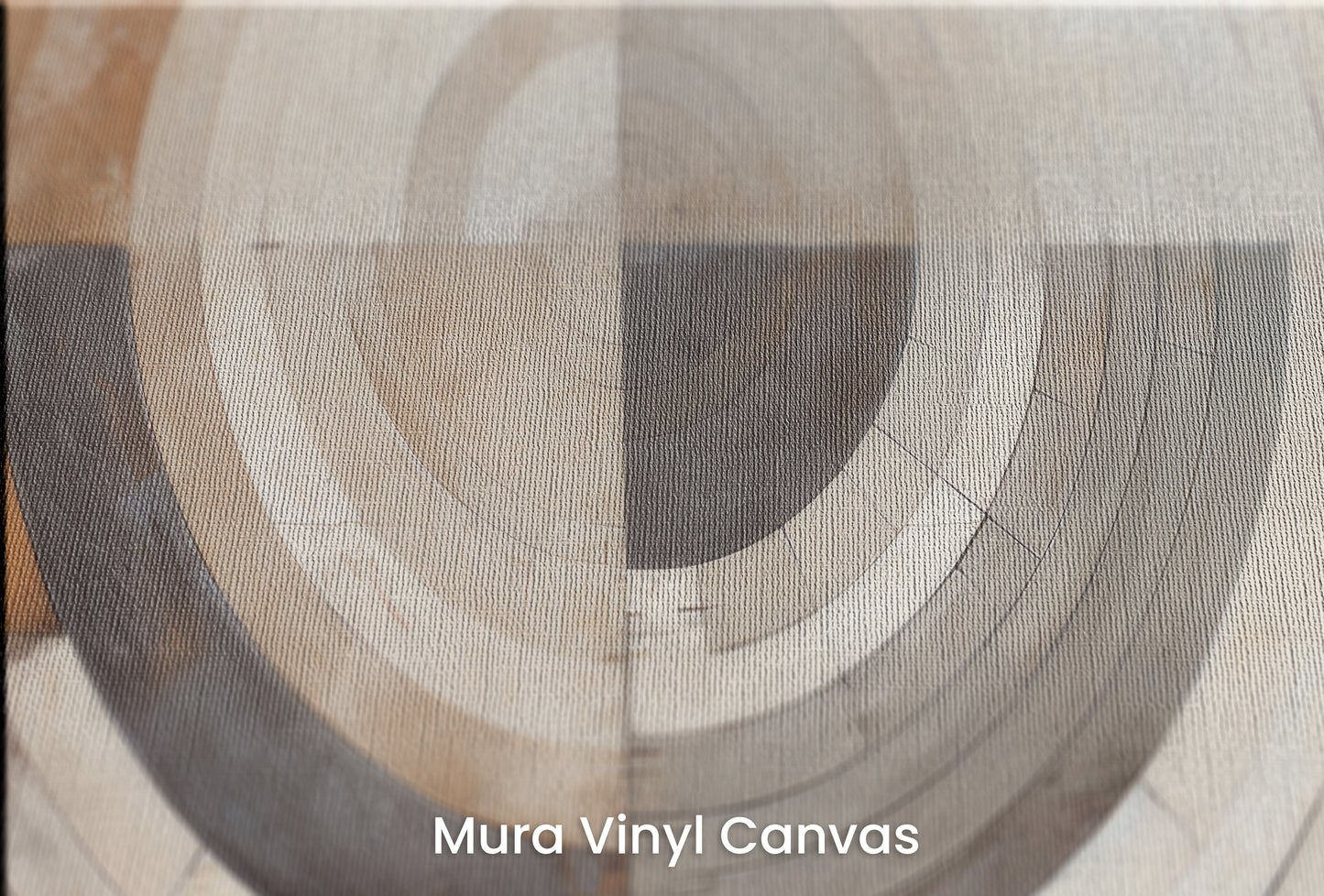 Zbliżenie na artystyczną fototapetę o nazwie MONOCHROME ECLIPSE ABSTRACTION na podłożu Mura Vinyl Canvas - faktura naturalnego płótna.