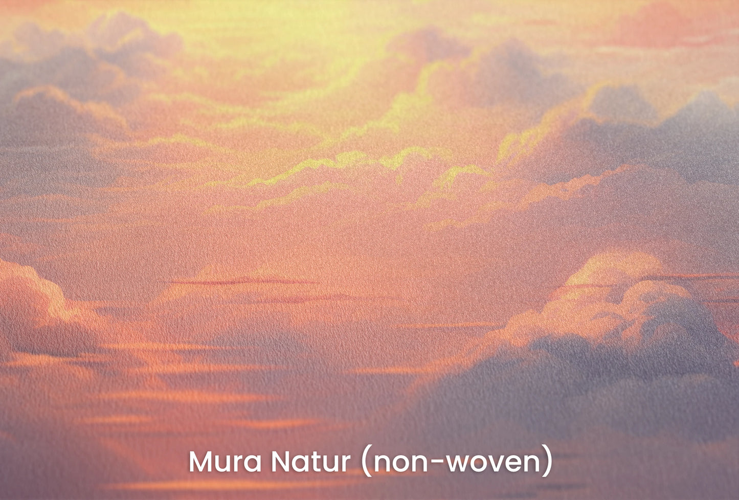 Zbliżenie na artystyczną fototapetę o nazwie Fiery Skyline #2 na podłożu Mura Natur (non-woven) - naturalne i ekologiczne podłoże.