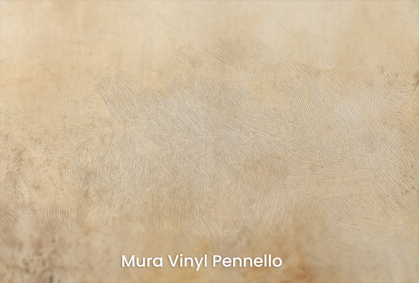 Zbliżenie na artystyczną fototapetę o nazwie AMBIENT OCHRE MIST na podłożu Mura Vinyl Pennello - faktura pociągnięć pędzla malarskiego.