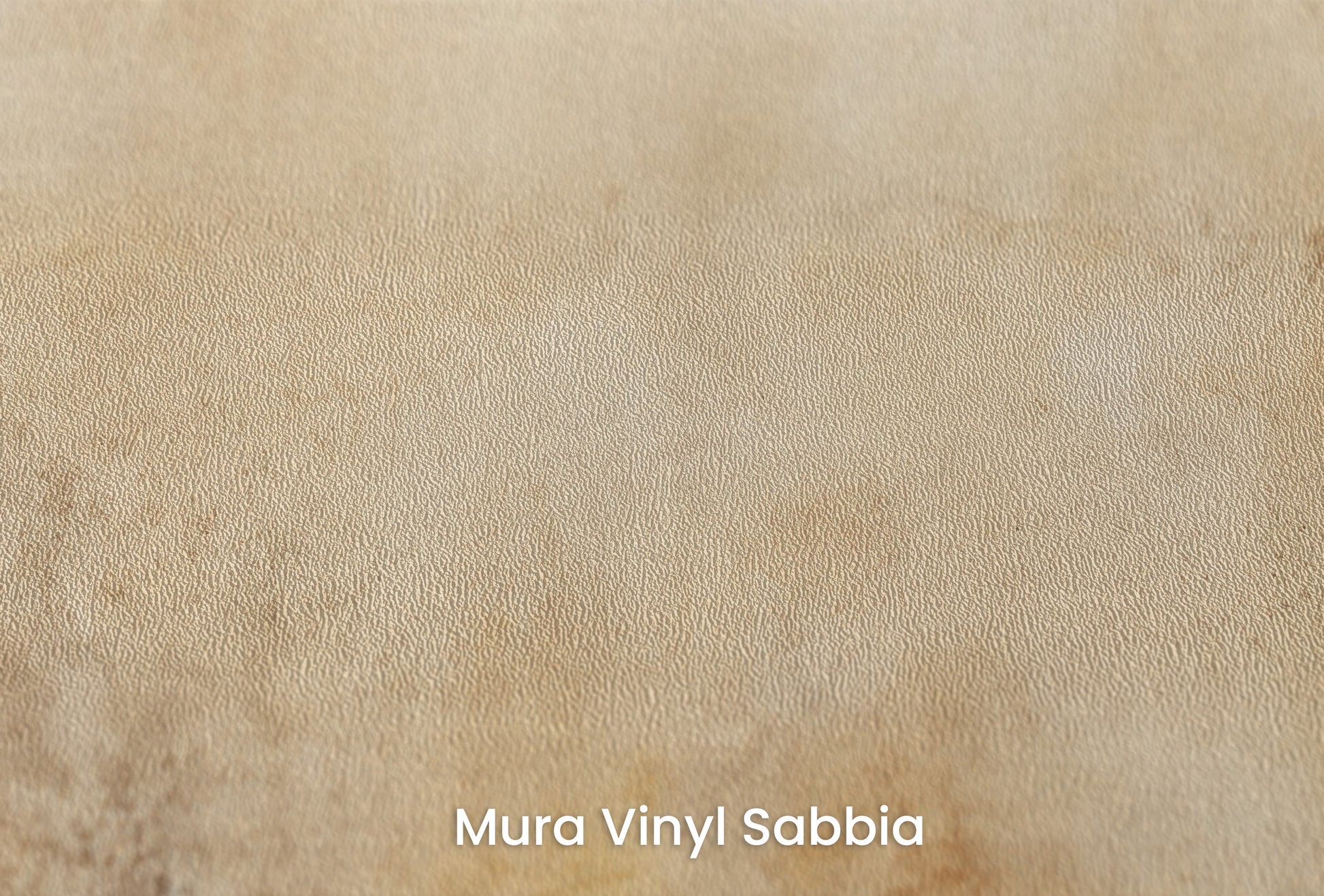 Zbliżenie na artystyczną fototapetę o nazwie AMBIENT OCHRE MIST na podłożu Mura Vinyl Sabbia struktura grubego ziarna piasku.