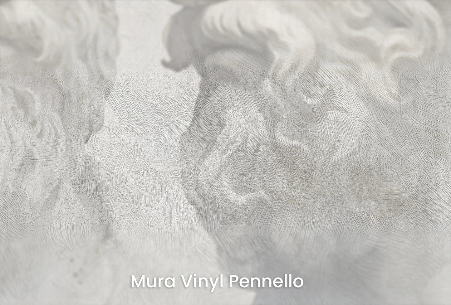 Zbliżenie na artystyczną fototapetę o nazwie Echoes of Wisdom na podłożu Mura Vinyl Pennello - faktura pociągnięć pędzla malarskiego.