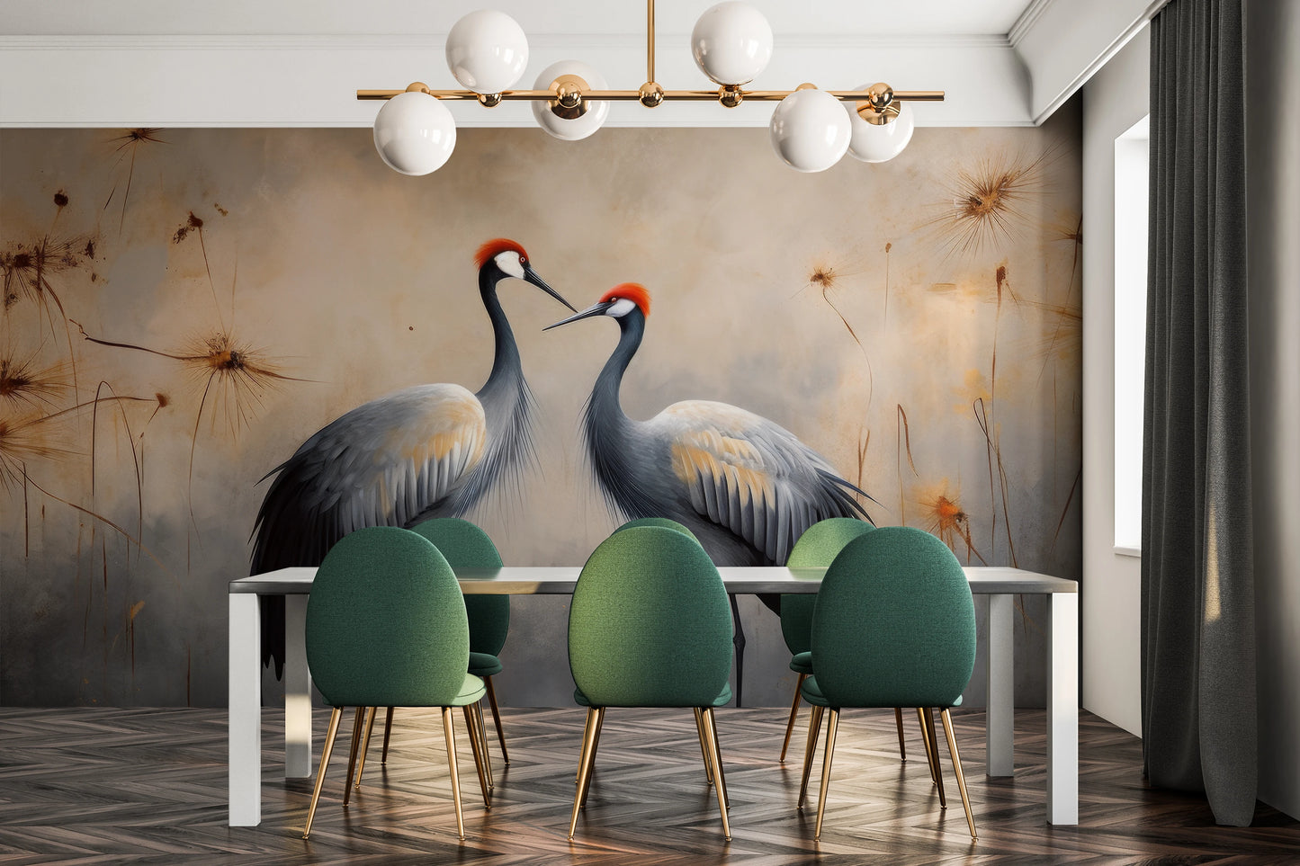 Fototapeta artystyczna o nazwie Passionate Glance pokazana w aranżacji wnętrza.